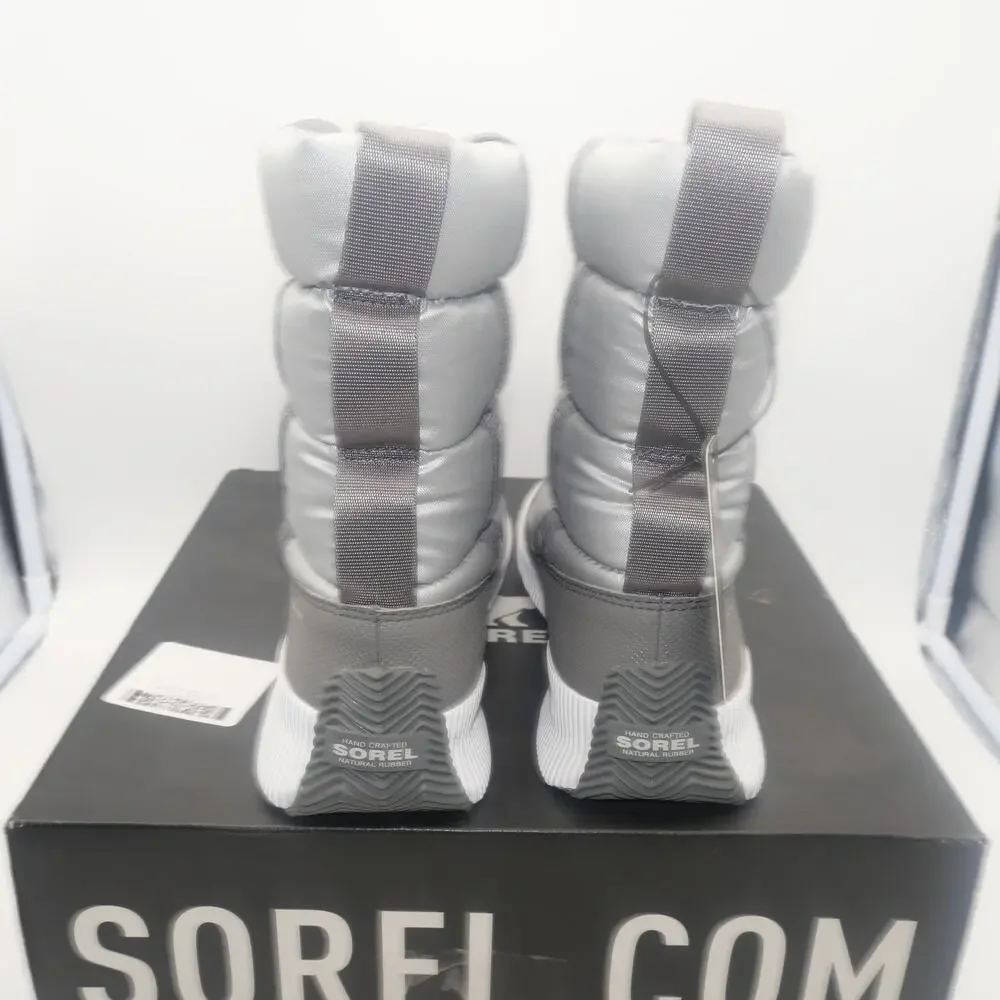 NEW Sorel Women's Out N About Puffy Mid WP Boot Women's 8 Silver - Picture 3 of 8